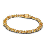 Bracelet Cubain avec Moissanite
