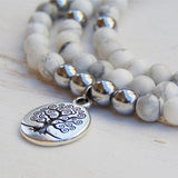 Bracelet Mala "Douceur Féminine" en Howlite