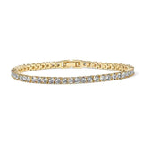 Bracelet Tennis Doré avec Cristaux Brillants