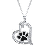 Collier avec Pendentif Empreinte de Patte