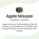 Bracelet Mala "Gaia" en Agate Mousse & Jaspe Paysage