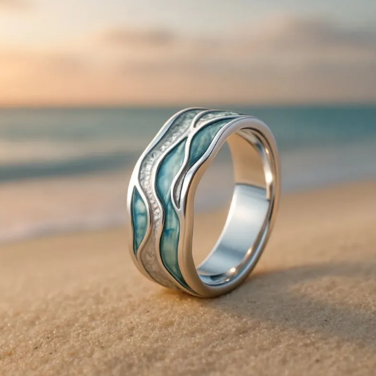 Bague Aura des vagues