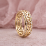 Bague Dorée Brillante et Vide
