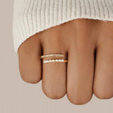 Bague Ouverte en Cristal de Perle Virelle | Or