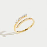 Bague Ouverte en Cristal de Perle Virelle | Or