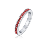 Bague Rubis de la Série Éternelle en Or Blanc