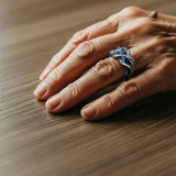 Bague Vintage Dorée avec Vague Océanique