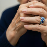 Bague Vintage Dorée avec Vague Océanique