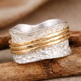 Bague Vintage Fine en Or et Argent