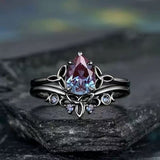 Bague avec améthyste | Or blanc
