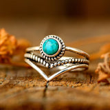 Bague en Perles Turquoise Velora | Or