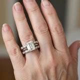 Bague rétro avec des couches brillantes | Argent