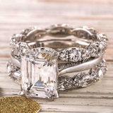 Bague rétro avec des couches brillantes | Argent