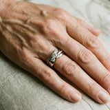Bague rétro et argent avec zircon | Or