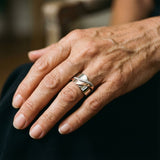 Bague vintage et argent avec zirconia | Or rose