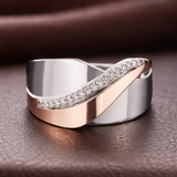 Bague vintage et argent avec zirconia | Or rose