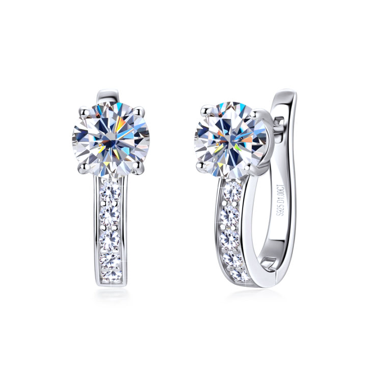 Boucles d'Oreilles Huggie | Or Blanc