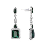 Boucles d'oreilles Clarion Verdance | Or blanc