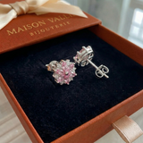 Boucles d'oreilles Fleur de Cerisier | Or Blanc