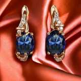 Boucles d'oreilles Goutte de Minuit Royale | Or