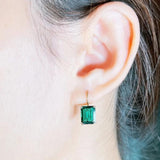 Boucles d'oreilles Mila avec émeraude