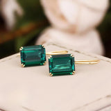 Boucles d'oreilles Mila avec émeraude