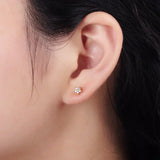 Boucles d'oreilles avec motif floral délicat