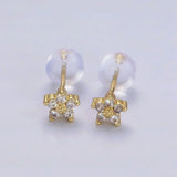 Boucles d'oreilles avec motif floral délicat