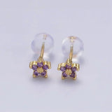 Boucles d'oreilles avec motif floral délicat