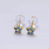 Boucles d'oreilles avec motif floral délicat