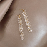 Boucles d'oreilles avec pendentif avec zirconia | Or