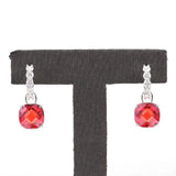 Boucles d'oreilles avec rubis et diamant