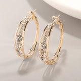 Boucles d'oreilles dorées élégantes