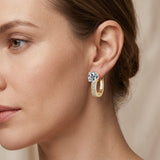 Boucles d'oreilles en Argo avec Moissanite