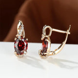 Boucles d'oreilles en goutte de crépuscule cramoisi | Or