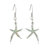 Boucles d'oreilles en opale et en argent