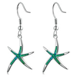 Boucles d'oreilles en opale et en argent