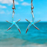 Boucles d'oreilles en opale et en argent