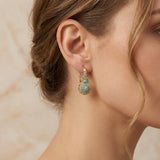 Boucles d'oreilles en or avec turquoise