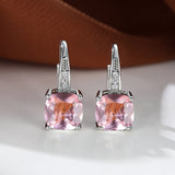 Boucles d'oreilles en pierre mystique | Or blanc