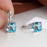 Boucles d'oreilles en pierre mystique | Or blanc