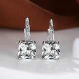 Boucles d'oreilles en pierre mystique | Or blanc