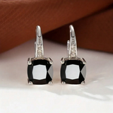 Boucles d'oreilles en pierre mystique | Or blanc