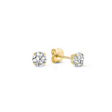 Boucles d'oreilles en pierres Larmes de Lune | Or