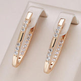 Boucles d'oreilles en zirconium élégantes | Or