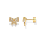 Boucles d'oreilles motif nœud | Or