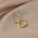 Boucles d'oreilles pendantes en perle ronde