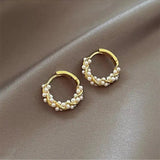 Boucles d'oreilles pendantes en perle ronde