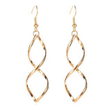 Boucles d'oreilles pendantes en spirale | Or