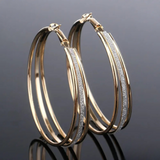 Boucles d'oreilles rétro argentées